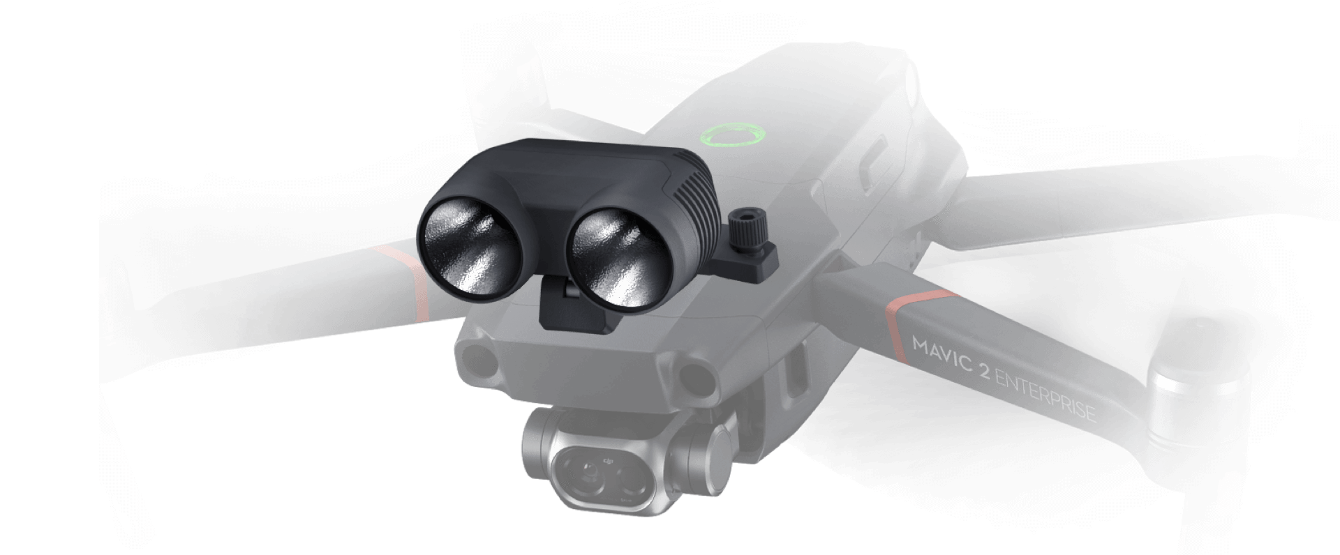 Прожектор M2E Легко вказуйте шлях тим, хто заблукав, використовуючи подвійний прожектор, який полегшує роботу в умовах слабкого освітлення.